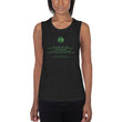 Binary Instructions To Keep Moving The World Forward With Venusian Earth In Green on Women's Muscle Tank Top