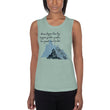 Dream Bigger Haiku With Mountains on Women's Muscle Tank Top