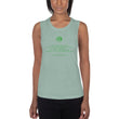 Binary Instructions To Keep Moving The World Forward With Venusian Earth In Green on Women's Muscle Tank Top