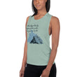 Dream Bigger Haiku With Mountains on Women's Muscle Tank Top