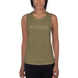 5813 Ventures Logo In Pearl on Women's Muscle Tank Top