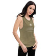 Binary Instructions To Keep Moving The World Forward With Venusian Earth In White on Women's Muscle Tank Top