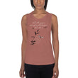 Walk With A Purpose Haiku With Dragonfly on Women's Muscle Tank Top