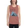 Dream Bigger Haiku With Mountains on Women's Muscle Tank Top