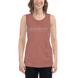 5813 Ventures Logo In Pearl on Women's Muscle Tank Top