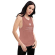 Binary Instructions To Keep Moving The World Forward With Venusian Earth In White on Women's Muscle Tank Top