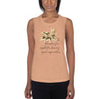 Sage Wisdom Haiku With Sparrow on Women's Muscle Tank Top