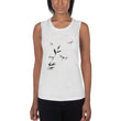 Walk With A Purpose Haiku With Dragonfly on Women's Muscle Tank Top