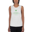 Binary Instructions To Keep Moving The World Forward With Venusian Earth In Green on Women's Muscle Tank Top