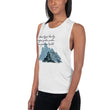 Dream Bigger Haiku With Mountains on Women's Muscle Tank Top