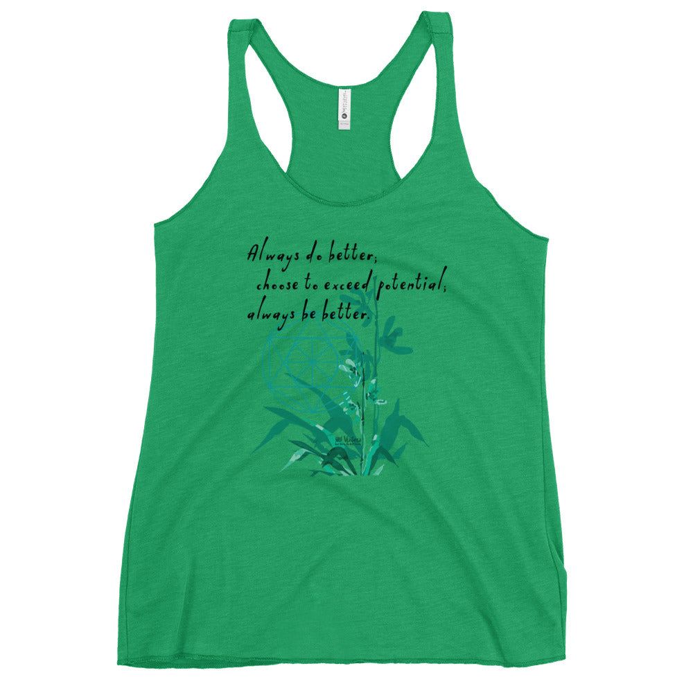 Always Better Haiku With Lilies on Women's Racerback Tank Top