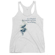 Love Gratitude Peace Harmony Haiku With Bamboo on Women's Racerback Tank Top