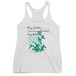 Always Better Haiku With Lilies on Women's Racerback Tank Top