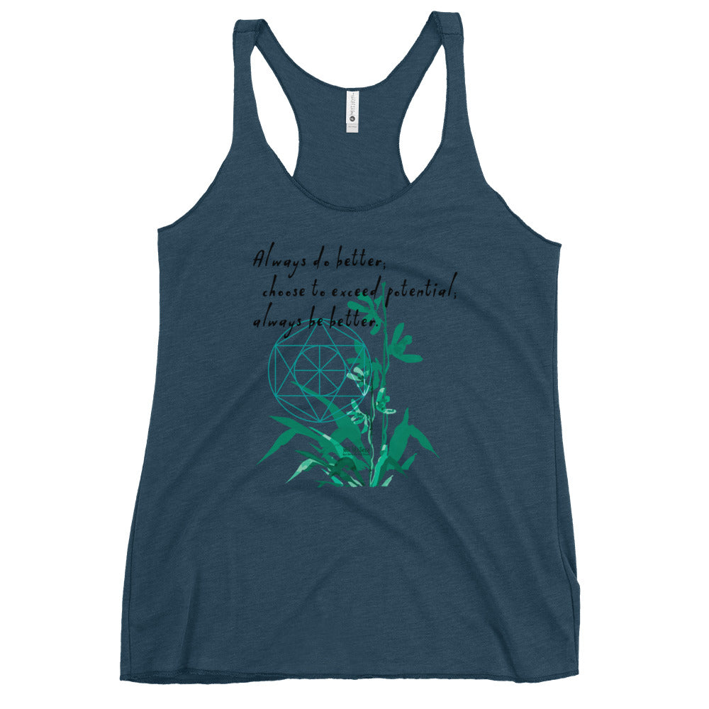 Always Better Haiku With Lilies on Women's Racerback Tank Top