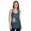 Lead By Example Haiku With Mountain Shrines on Women's Racerback Tank Top