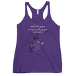 Walk With A Purpose Haiku With Dragonfly on Women's Racerback Tank Top