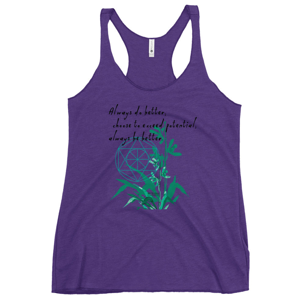 Always Better Haiku With Lilies on Women's Racerback Tank Top