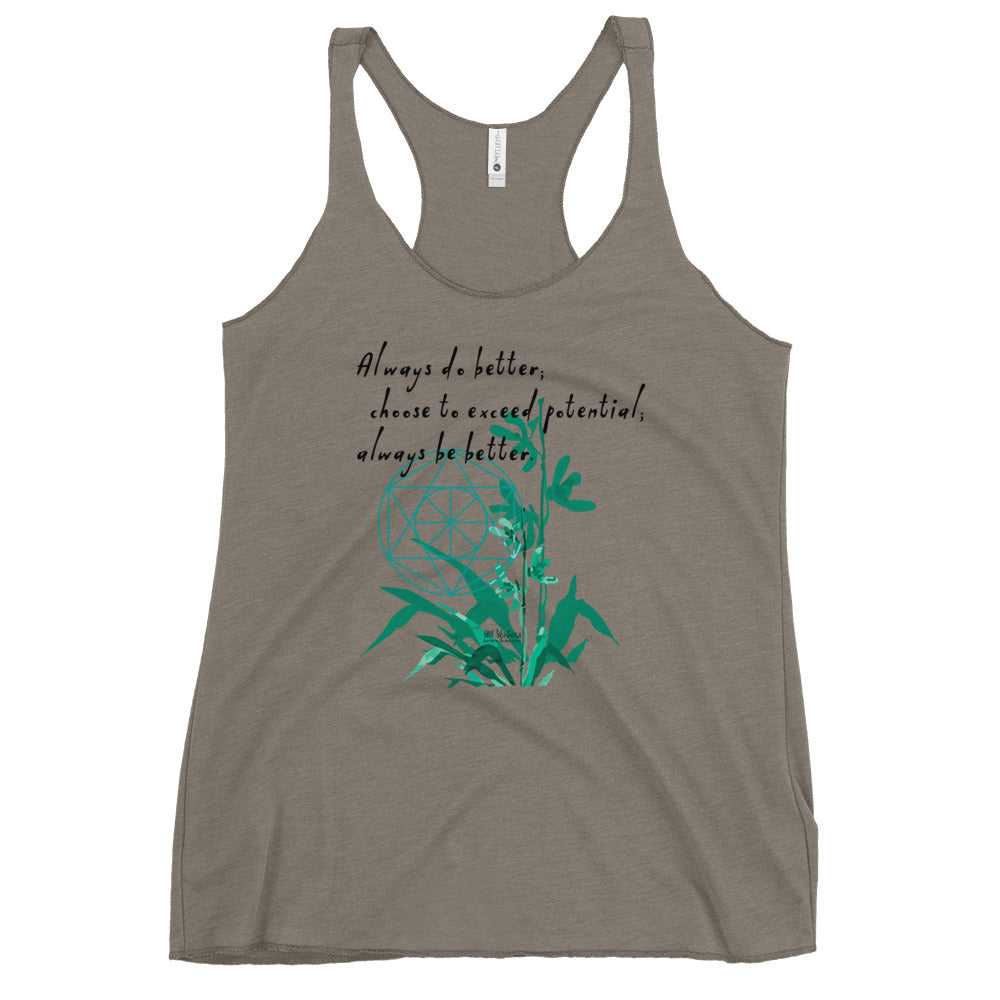 Always Better Haiku With Lilies on Women's Racerback Tank Top