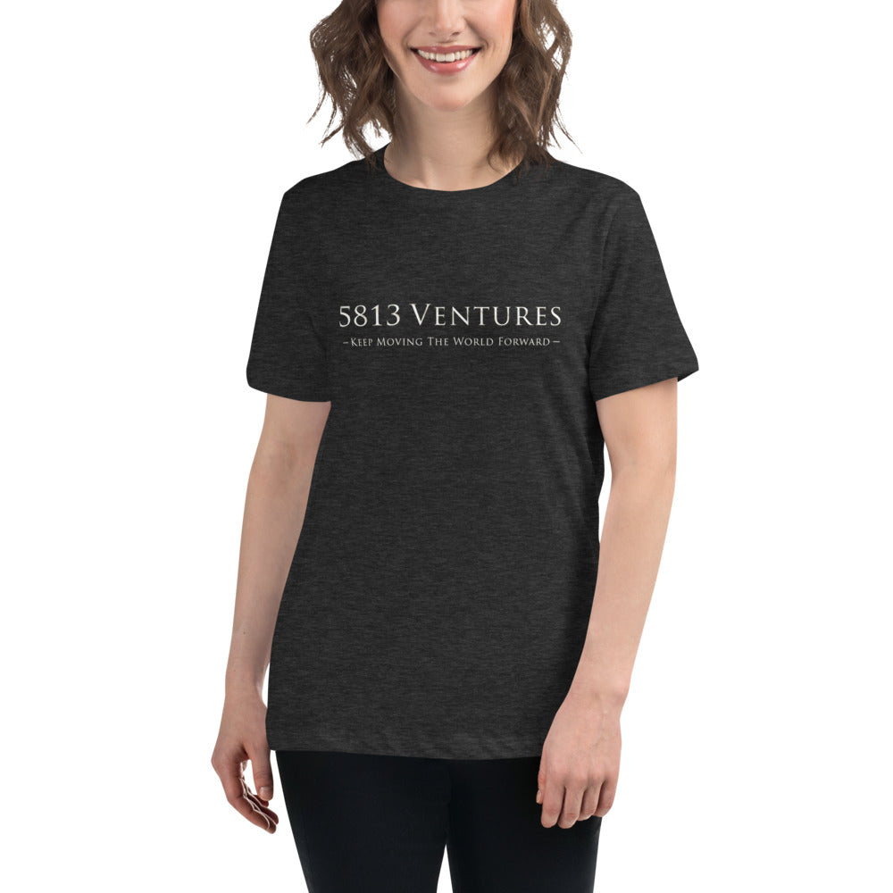 5813 Ventures Logo In Pearl on Women's Relaxed Fit T-Shirt