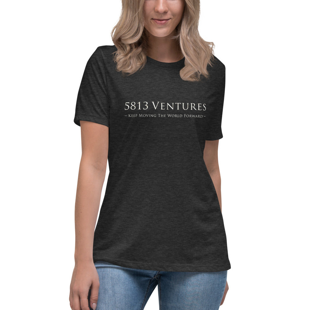 5813 Ventures Logo In Pearl on Women's Relaxed Fit T-Shirt