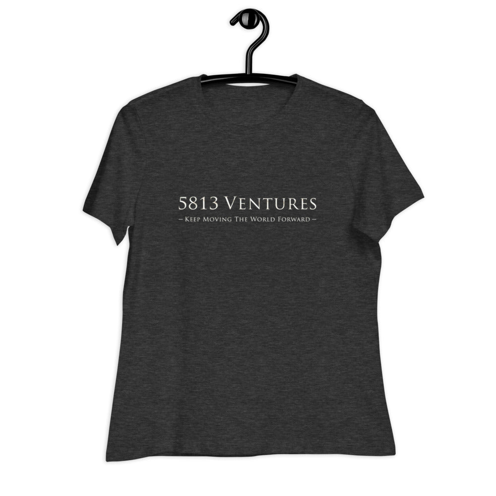 5813 Ventures Logo In Pearl on Women's Relaxed Fit T-Shirt