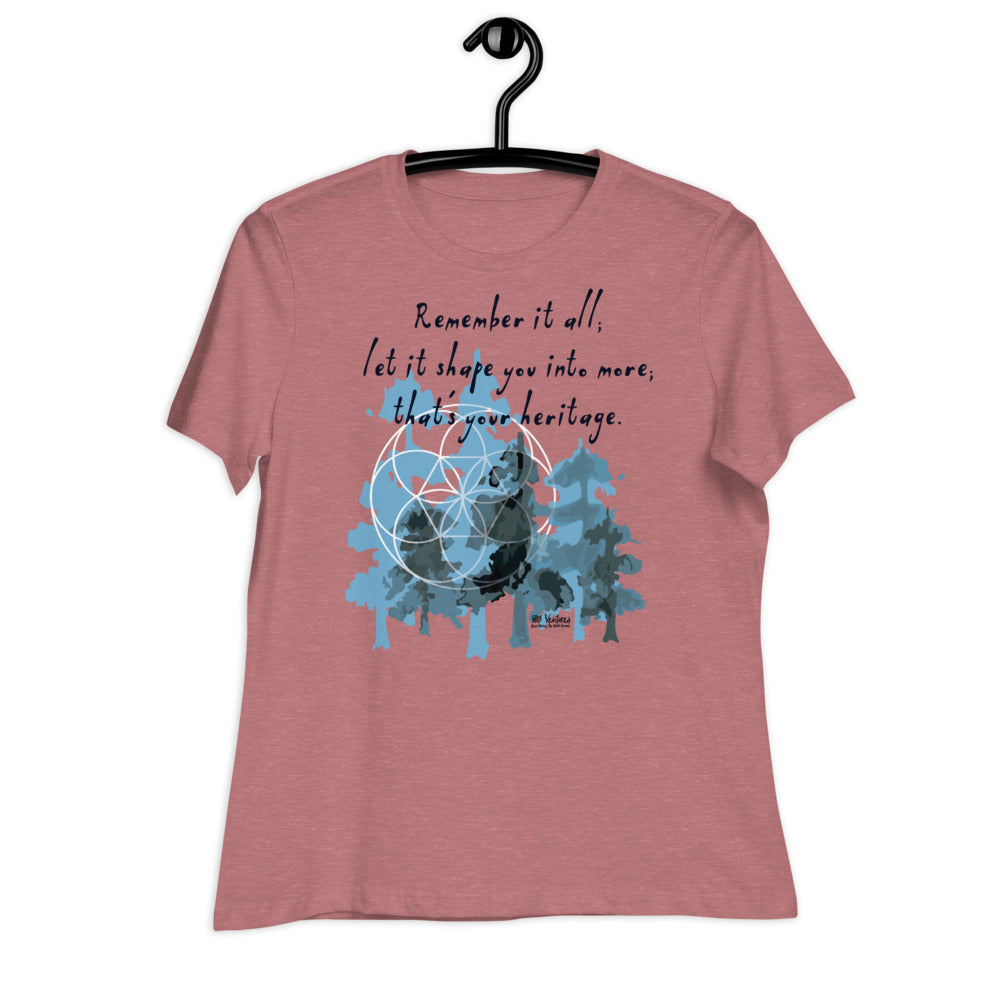 Remember Your Heritage Haiku With Trees on Women's Relaxed Fit T-Shirt