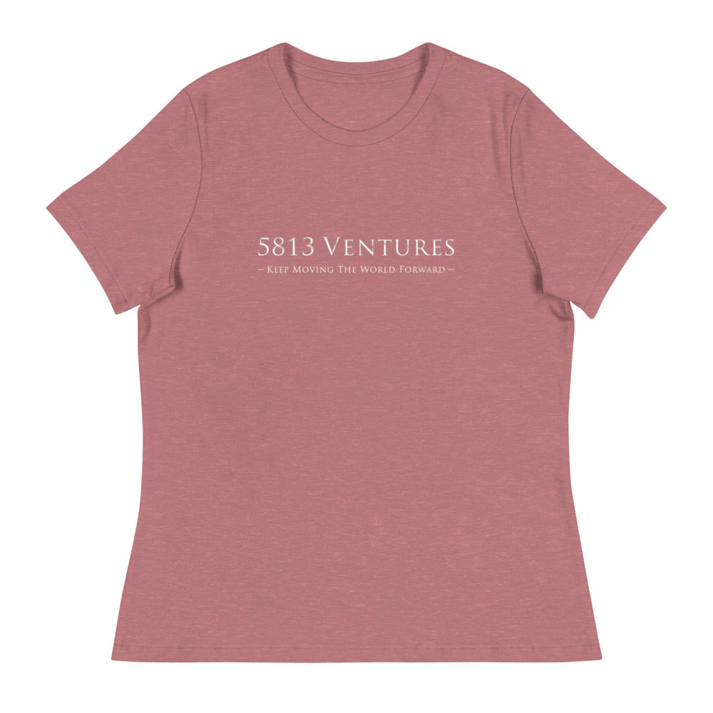 5813 Ventures Logo In Pearl on Women's Relaxed Fit T-Shirt