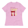 Descendants Need Ancestors Haiku With Pagoda on Women's Relaxed Fit T-Shirt