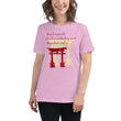 Descendants Need Ancestors Haiku With Pagoda on Women's Relaxed Fit T-Shirt