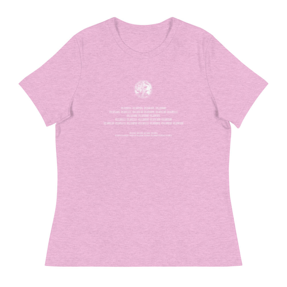 Binary Instructions To Keep Moving The World Forward With Venusian Earth In White on Women's Relaxed Fit T-Shirt