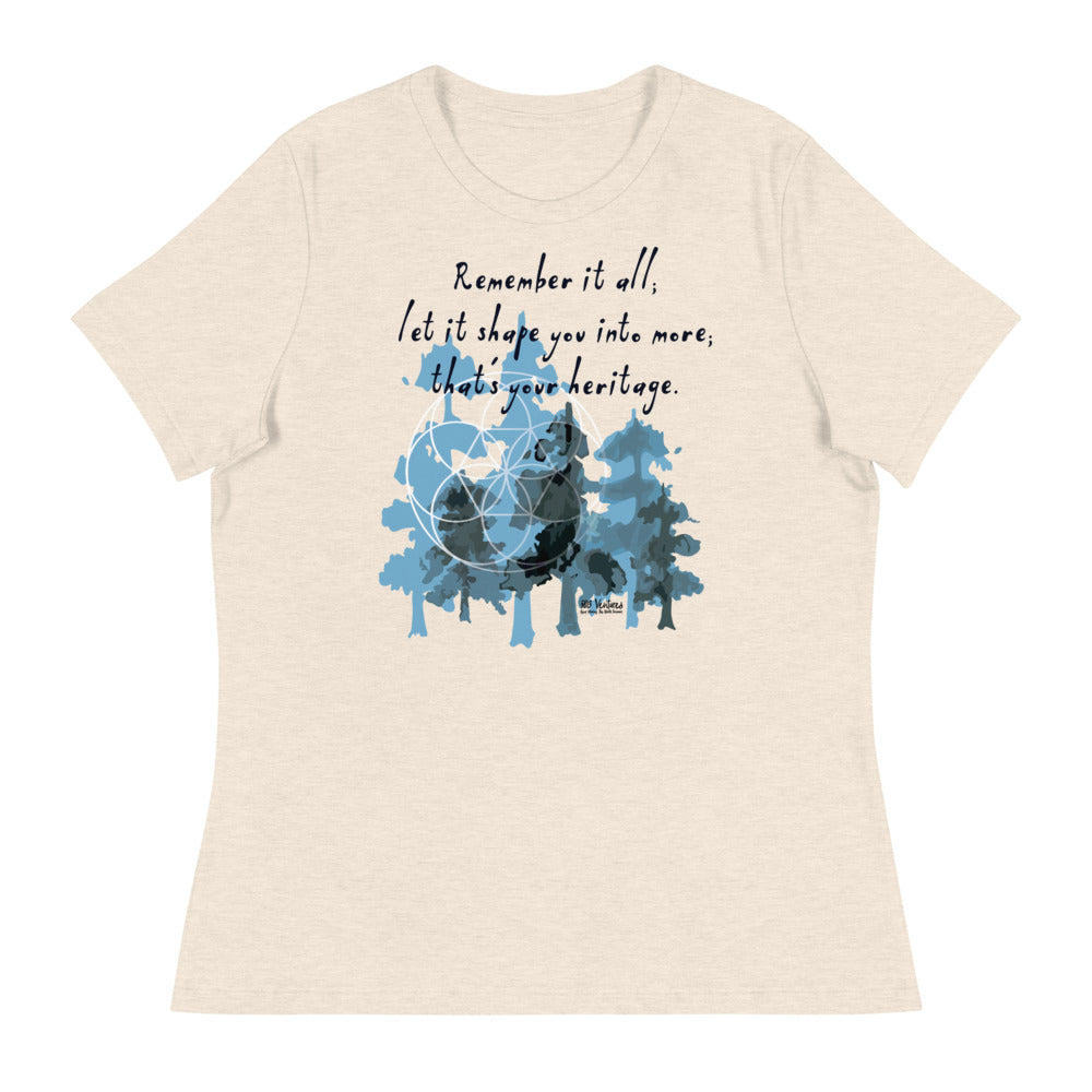 Remember Your Heritage Haiku With Trees on Women's Relaxed Fit T-Shirt