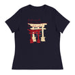 Descendants Need Ancestors Haiku With Pagoda on Women's Relaxed Fit T-Shirt