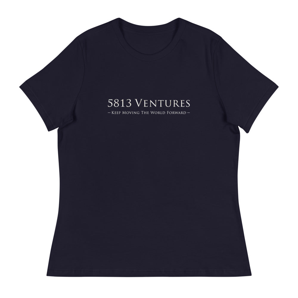 5813 Ventures Logo In Pearl on Women's Relaxed Fit T-Shirt