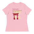 Descendants Need Ancestors Haiku With Pagoda on Women's Relaxed Fit T-Shirt