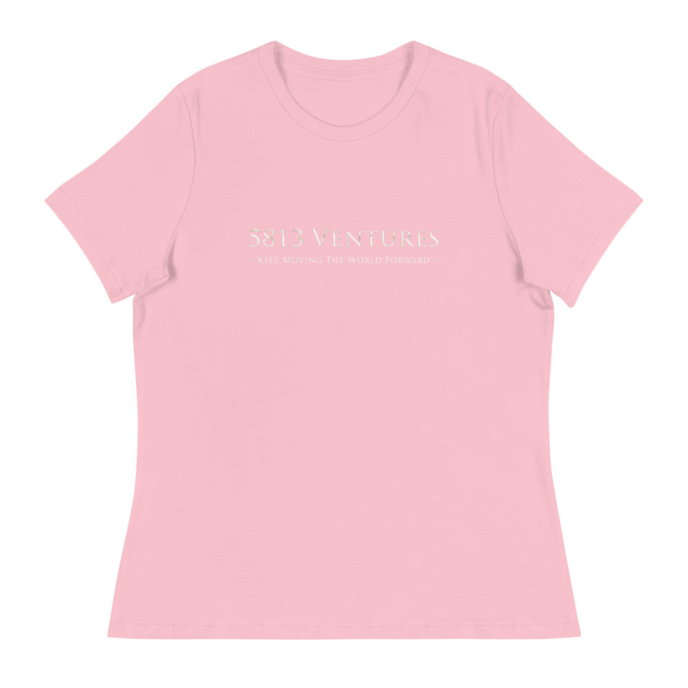 5813 Ventures Logo In Pearl on Women's Relaxed Fit T-Shirt