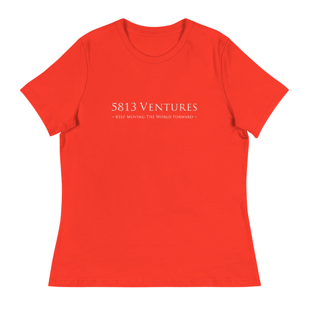 5813 Ventures Logo In Pearl on Women's Relaxed Fit T-Shirt