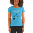 Walk With A Purpose Haiku With Dragonfly on Women's Tri-Blend Tee Shirt