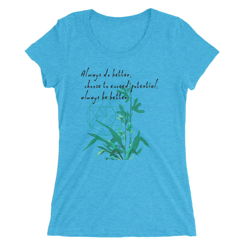 Always Better Haiku With Lilies on Women's Tri-Blend Tee Shirt