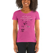 Walk With A Purpose Haiku With Dragonfly on Women's Tri-Blend Tee Shirt