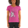 Lead By Example Haiku With Mountain Shrines on Women's Tri-Blend Tee Shirt