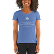 Binary Instructions To Keep Moving The World Forward With Venusian Earth In White on Women's Tri-Blend Tee Shirt