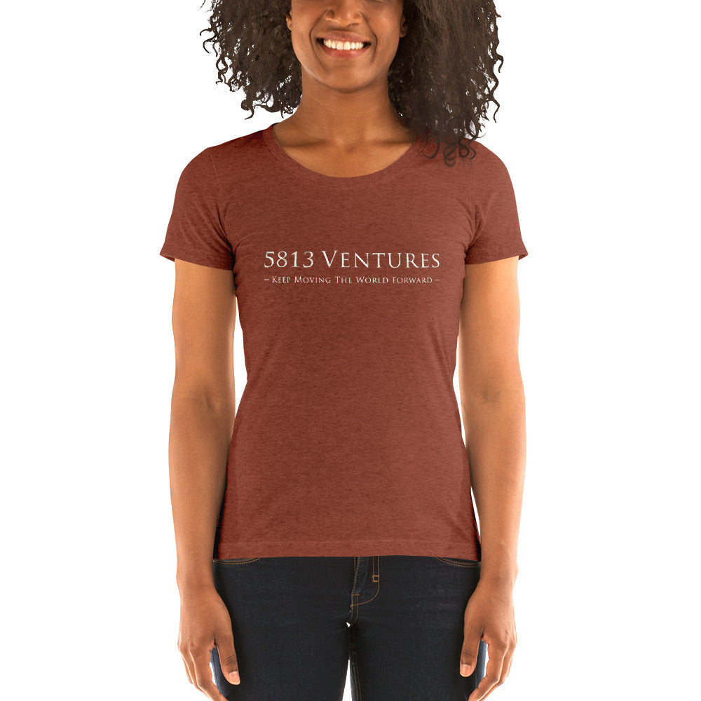 5813 Ventures Logo In Pearl on Women's Tri-Blend Tee Shirt