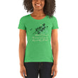 Always Win Now Haiku With Butterfly on Women's Tri-Blend Tee Shirt