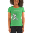 Lead By Example Haiku With Mountain Shrines on Women's Tri-Blend Tee Shirt