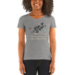 Always Win Now Haiku With Butterfly on Women's Tri-Blend Tee Shirt