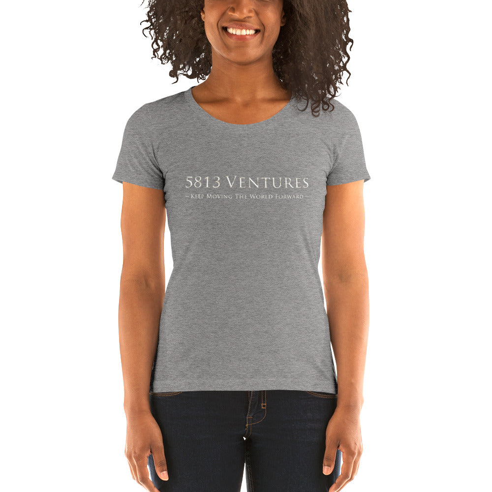 5813 Ventures Logo In Pearl on Women's Tri-Blend Tee Shirt