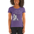 Lead By Example Haiku With Mountain Shrines on Women's Tri-Blend Tee Shirt