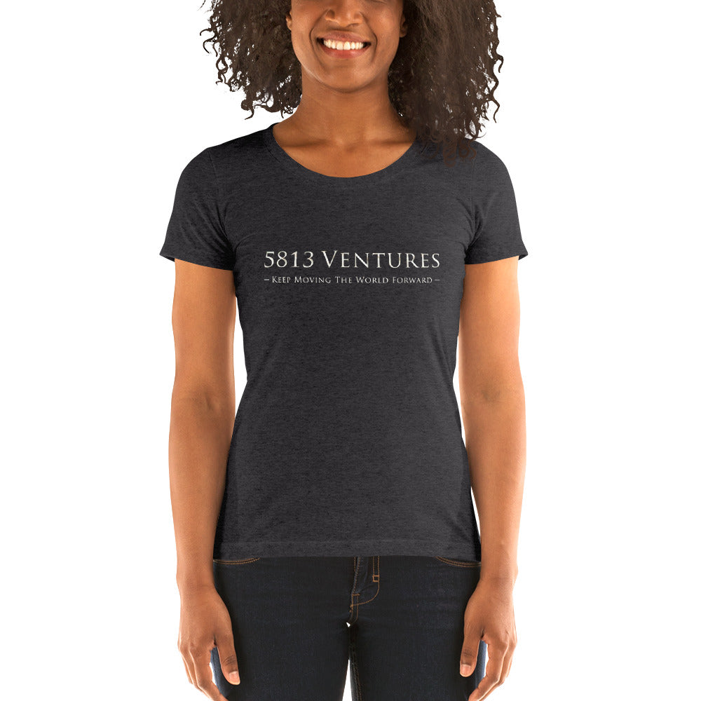 5813 Ventures Logo In Pearl on Women's Tri-Blend Tee Shirt