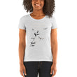 Walk With A Purpose Haiku With Dragonfly on Women's Tri-Blend Tee Shirt