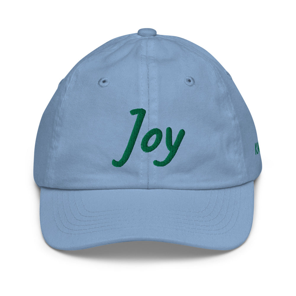 Joy In Emerald Embroidery on Youth Baseball Cap